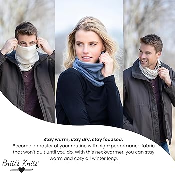 Britt's Knits Thermal Tech Neck Warmer Cold Weather Neck